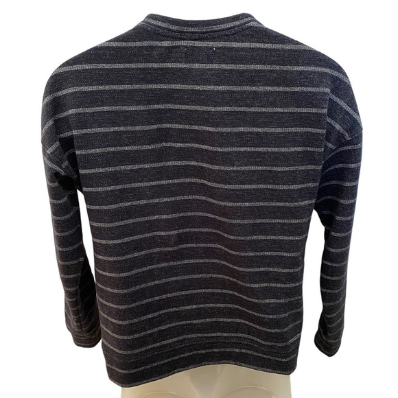 Lucky Brand Black & Silver Stripe Sweater Women S Small - Picture 2 of 5